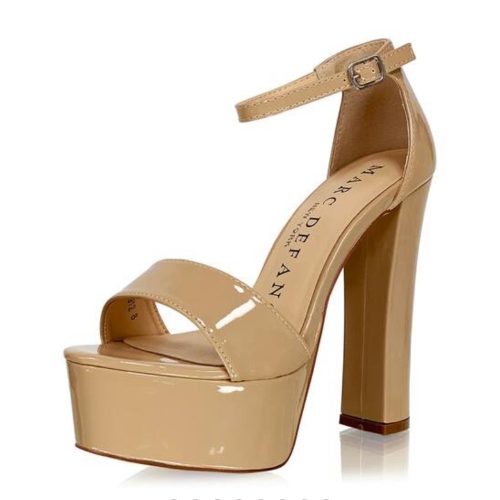 Marc Defang Yancie Platform Nude Heel size 11